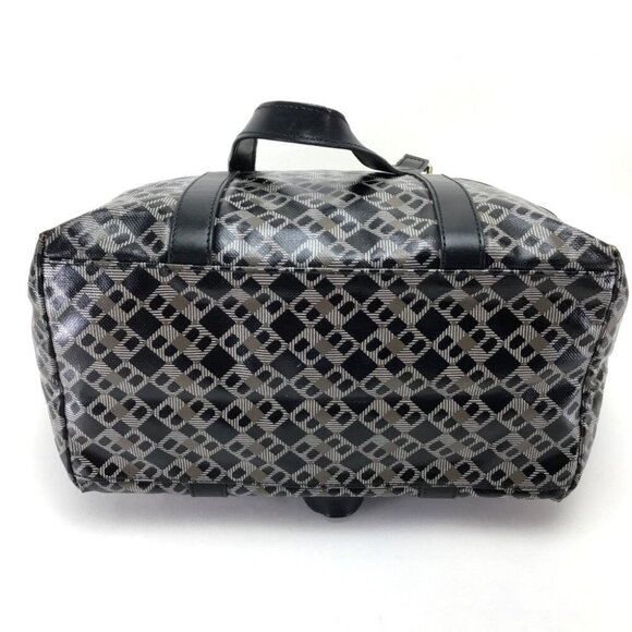 BALLY Logo print Shoulder Bag Tote Bag Black PVC - Picture 12 of 14
